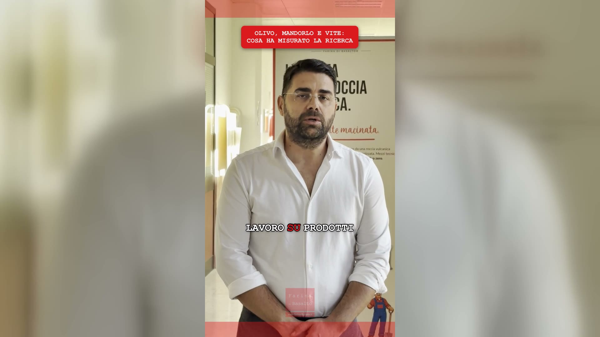 Antonio Dattola intervistato allo stand Farina di Basalto® al convegno dell'olivo